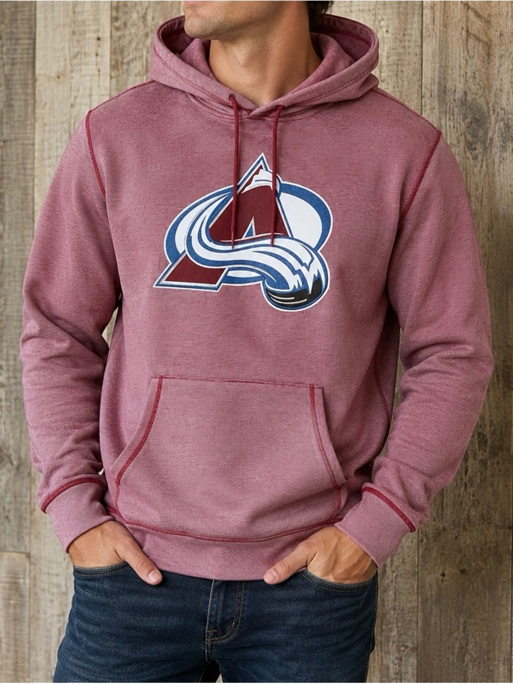 Colorado Avalanche red tone Pullover Hoodie-size 2XL